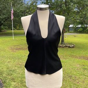 Banana Republic Black silk halter top size XS..